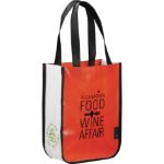 Red small laminated shopper tote