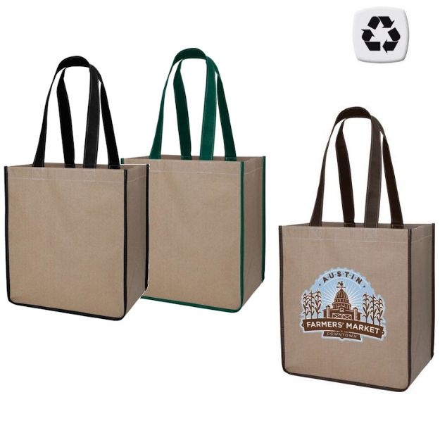 V Natural Kraft Sack - Recyclable, Custom Paper Tote Bags by Adco ...