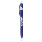 Cougar Contoured Retractable Ballpoint Pen in Blue W/ Silver Trim