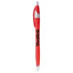 Cougar Contoured Retractable Ballpoint Pen in Red W/ Silver Trim