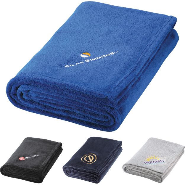 Plush Blanket with Custom Embroidery, Promotional Home Blankets