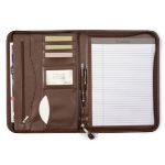 Deluxe Executive Vintage Leather Padfolio in Brown