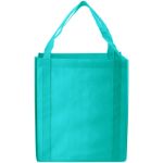 Custom Grocery Tote Bags in Teal for Tradeshow Giveaways
