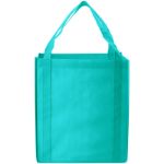 Custom Grocery Tote Bags in Teal for Tradeshow Giveaways