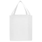 White promotional grocery bag by Adco Marketing