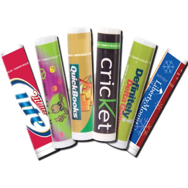 Premium Custom Lip Balms, Promotional Lip Balm with your full color logo on the label