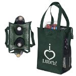 Hunter Green Super Snack Custom Wine & Lunch Bags customized with your logo by Adco Marketing