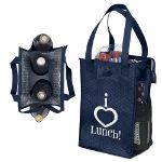 Navy Blue Super Snack Custom Wine & Lunch Bags customized with your logo by Adco Marketing