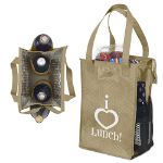 Khaki Super Snack Custom Wine & Lunch Bags customized with your logo by Adco Marketing