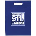 Non Woven Die Cut Bags 10X14 in Royal Blue