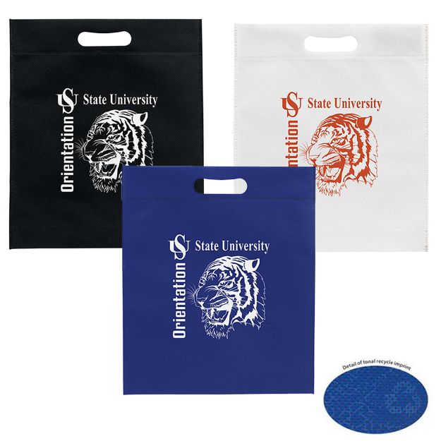 Large Die Cut Non Woven Custom Bags, Recycled, Recyclable