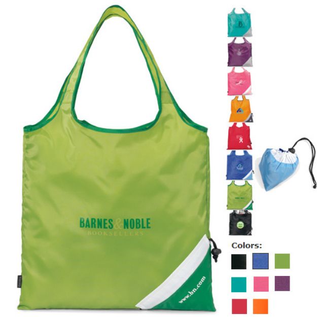 Custom Folding Tote Bags, Latitudes Foldaway Shopper Totes