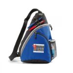 Royal Blue Wave Sling Backpack customized with your logo by Adco Marketing