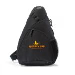 Black Wave Sling Backpack customized with your logo by Adco Marketing