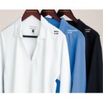 Womens Style 3/4 Sleeve Pebble Beach Polo Shirt with Custom Embroidery