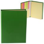 Green Custom Sticky Books with Promotional Sticky Notes and Flags
