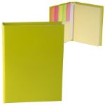 Lime Green Custom Sticky Books with Promotional Sticky Notes and Flagsn
