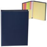 Navy Blue Custom Sticky Books with Promotional Sticky Notes and Flags