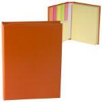 Orange Custom Sticky Books with Promotional Sticky Notes and Flagso
