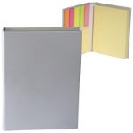 Silver Custom Sticky Books with Promotional Sticky Notes and Flags