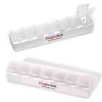 White Pop Out 7-Day Custom Pill Box, Promotional Pill Box