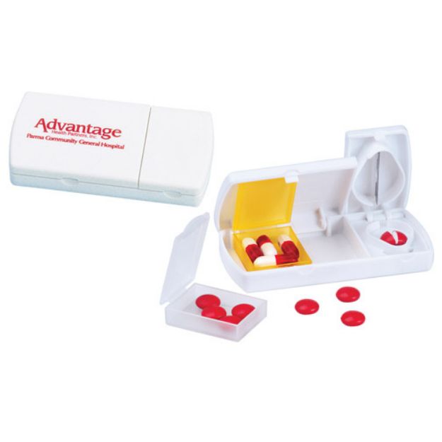 Custom Pill Cutter and Pill Box, Promotional Pill Cutters