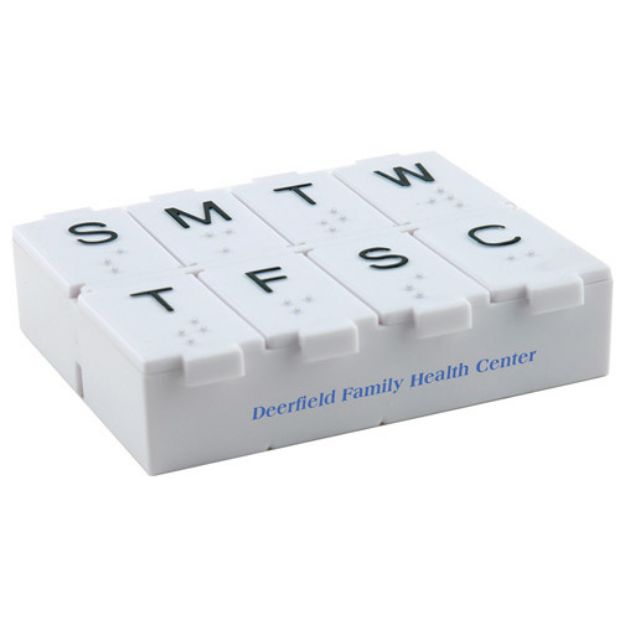 Weekly Promotional Pill Box with Cutter, Custom Pill Boxes