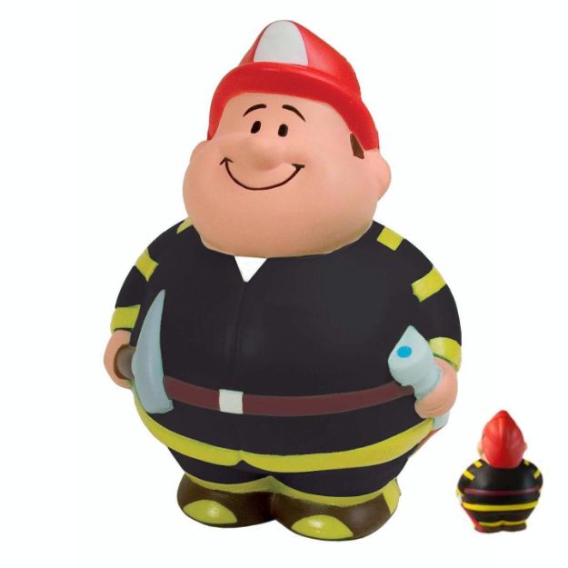Fireman Bert Custom Stress Relievers, Fireman Promotional Stress Balls