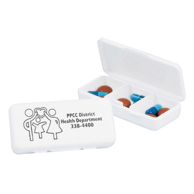 Promotional Pill Boxes with 4 Compartments, Custom Pill Box