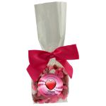 Custom Mug Stuffers with Candy in Red Swirl