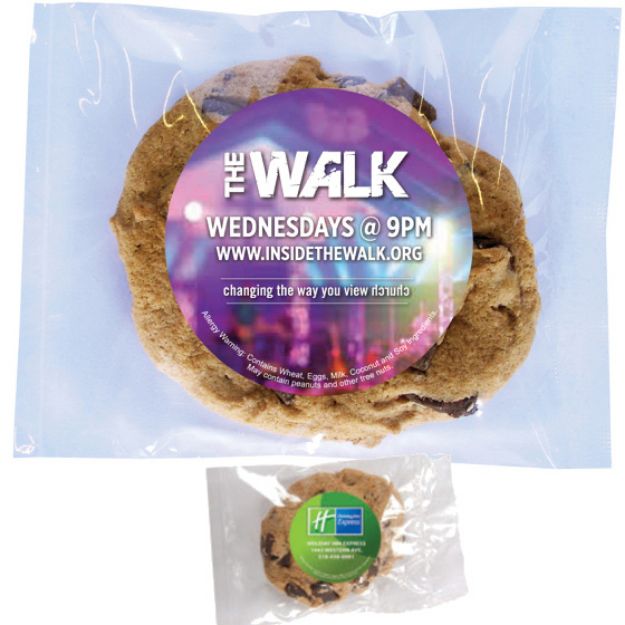 Custom Cookie Individually Wrapped, Promotional Cookies with Full Color Label
