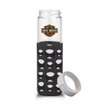 Black Sili Window Grip Glass Water Bottle, Promotional Water Bottles