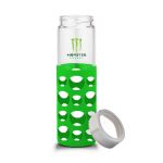 Green Sili Window Grip Glass Water Bottle, Promotional Water Bottles