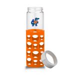 Orange Sili Window Grip Glass Water Bottle, Promotional Water Bottles