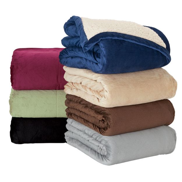Custom Micro Mink Blankets, Imitation Lambs Wool Promotional Blankets, Blanket Corporate Gift