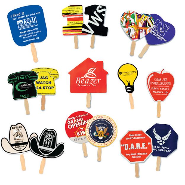 Custom Hand Fans and Promotional Fans in Stock Shapes