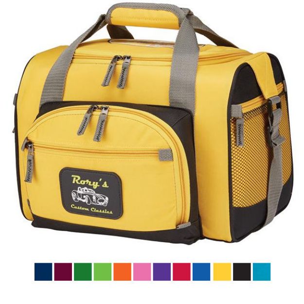 12 Can Custom Cooler Duffel Bags with your Promotional Logo in Colors