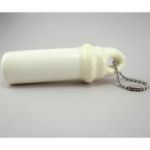 White promotional floating keychain keytainer customized