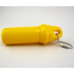 Yellow promotional floating keychain keytainer customized