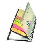 Black Pocket Jotter with Stickies, Sticky Notes, Ruler, Flags, Promotional Imprint