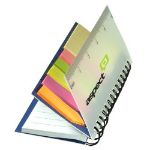 Blue Pocket Jotter with Stickies, Sticky Notes, Ruler, Flags, Promotional Imprint