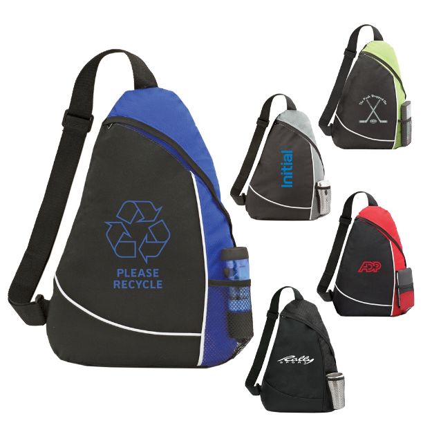 Bristol Sling Backpack and Bag with your custom promotional logo