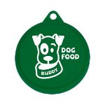 Custom Pet Food Can Lids in Kelly Green