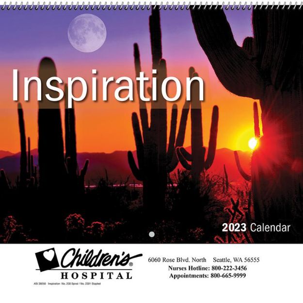 Inspirational 13 month wall calendar, custom wall calendar with inspirational messages