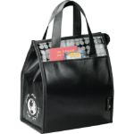 Custom Black Laminated Non-Woven Lunch Bag by Adco Marketing in Black