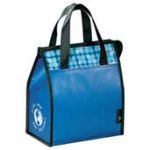 Custom Royal Blue Laminated Non-Woven Lunch Bag by Adco Marketing in Blue