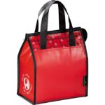 Custom Red Laminated Non-Woven Lunch Bag by Adco Marketing in Red