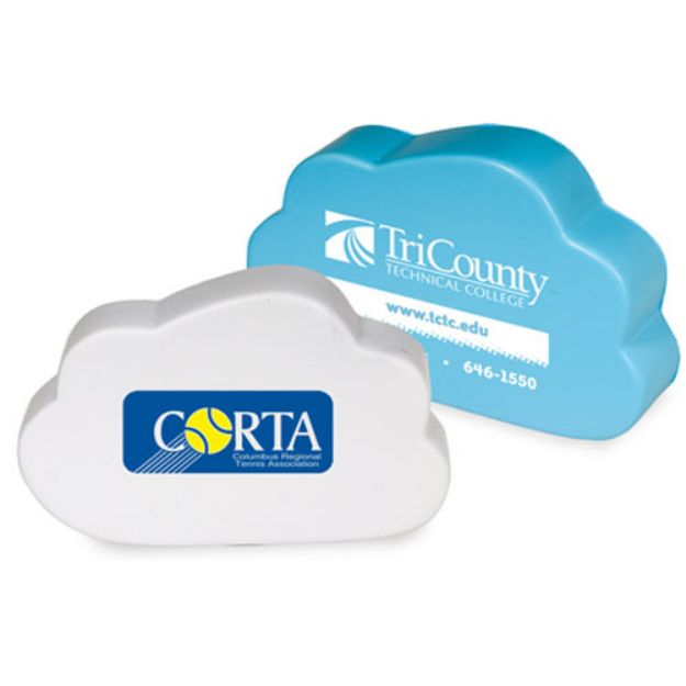 Custom promotional logo cloud heavenly stress reliever