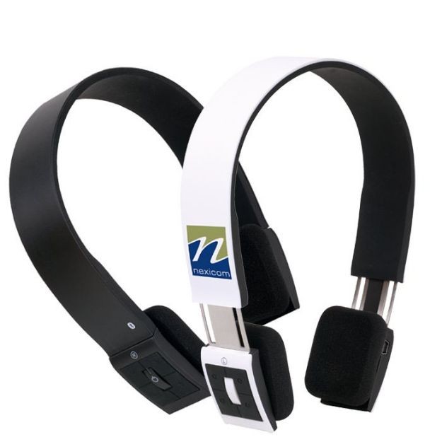 Custom wireless bluetooth logo headphones by Adco Marketing