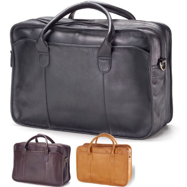 Leather Briefcase in Legal Size with your Custom Logo Debossed